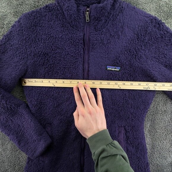 Patagonia Women Jacket Sherpa Fleece Purple Small Full Zip Soft W/ Pockets Lined - Picture 4 of 16